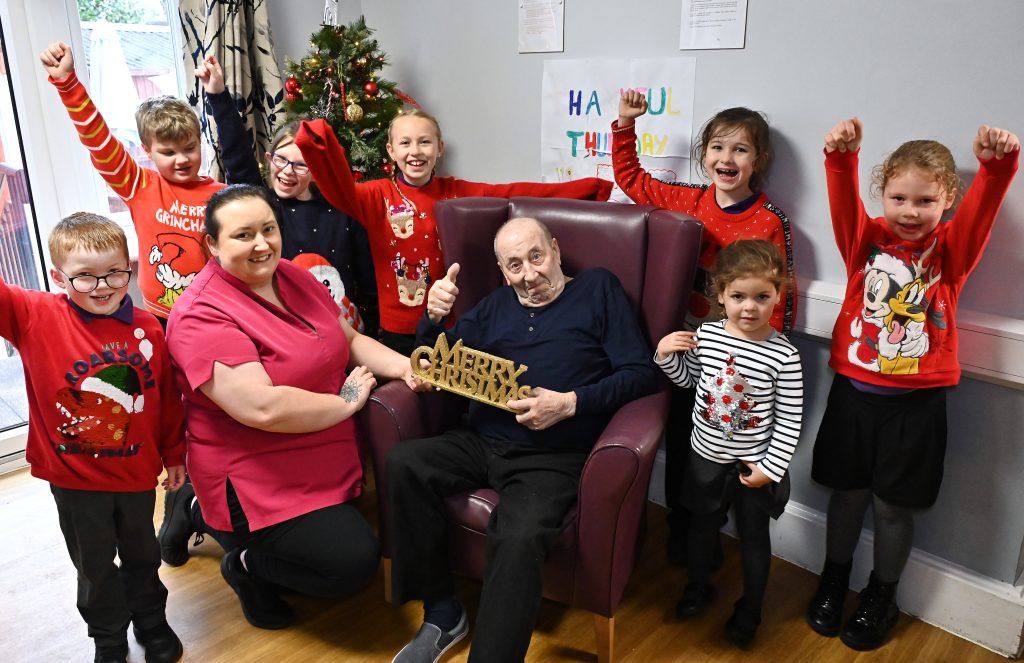 Heath Hayes Primary sing for our residents at Needwood House Care Home